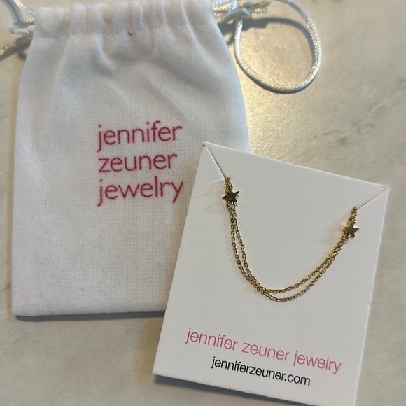 NWT Jennifer Zeuner double star chain necklace - Picture 3 of 3